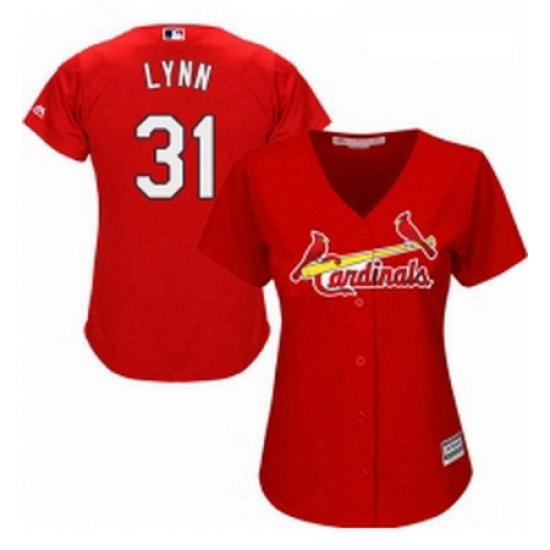 Womens Majestic St Louis Cardinals 31 Lance Lynn Authentic Red Alternate Cool Base MLB Jersey Womens Majestic St Louis Cardinals 31 Lance Lynn Authentic Red Alternate Cool Base MLB Jersey
