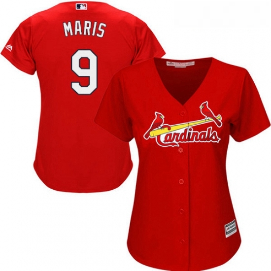 Womens Majestic St Louis Cardinals 9 Roger Maris Replica Red Alternate Cool Base MLB Jersey Womens Majestic St Louis Cardinals 9 Roger Maris Replica Red Alternate Cool Base MLB Jersey