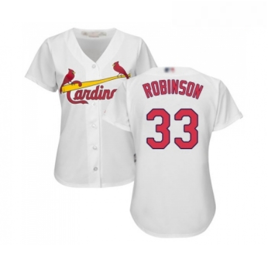 Womens St Louis Cardinals 33 Drew Robinson Replica White Home Cool Base Baseball Jersey Womens St Louis Cardinals 33 Drew Robinson Replica White Home Cool Base Baseball Jersey