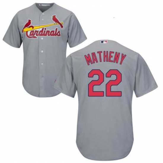 Youth Majestic St Louis Cardinals 22 Mike Matheny Authentic Grey Road Cool Base MLB Jersey Youth Majestic St Louis Cardinals 22 Mike Matheny Authentic Grey Road Cool Base MLB Jersey