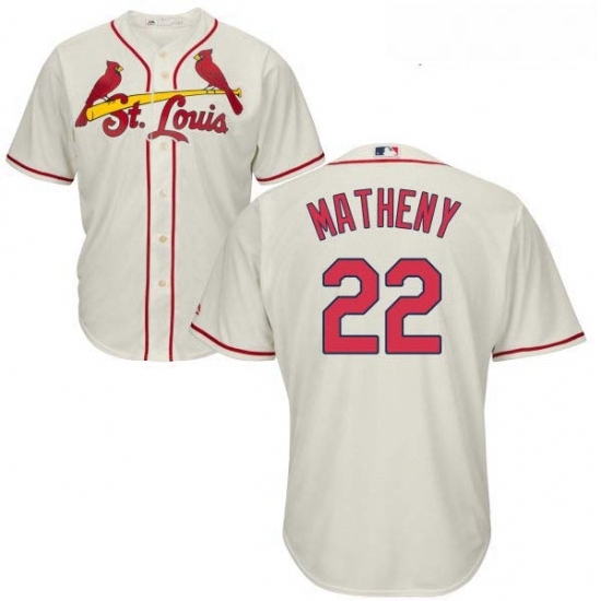 Youth Majestic St Louis Cardinals 22 Mike Matheny Replica Cream Alternate Cool Base MLB Jersey Youth Majestic St Louis Cardinals 22 Mike Matheny Replica Cream Alternate Cool Base MLB Jersey
