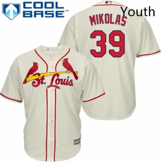 Youth Majestic St Louis Cardinals 39 Miles Mikolas Authentic Cream Alternate Cool Base MLB Jersey Youth Majestic St Louis Cardinals 39 Miles Mikolas Authentic Cream Alternate Cool Base MLB Jersey