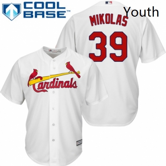 Youth Majestic St Louis Cardinals 39 Miles Mikolas Authentic White Home Cool Base MLB Jersey Youth Majestic St Louis Cardinals 39 Miles Mikolas Authentic White Home Cool Base MLB Jersey