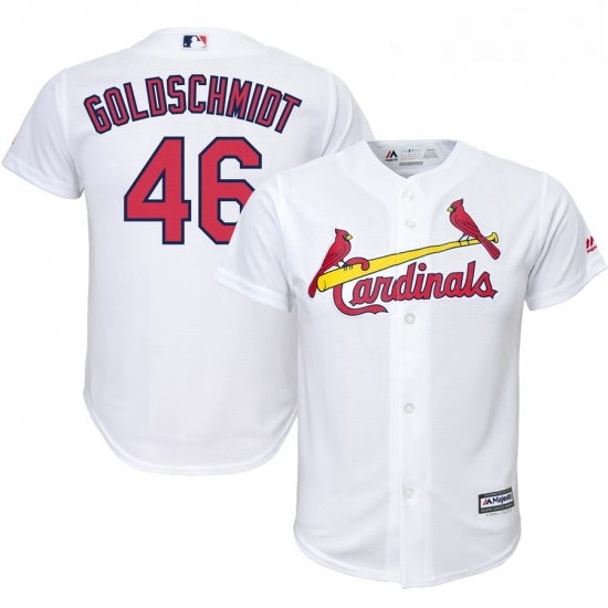 Youth St Louis Cardinals 46 Paul Goldschmidt Majestic White Replica Player Jersey Youth St Louis Cardinals 46 Paul Goldschmidt Majestic White Replica Player Jersey