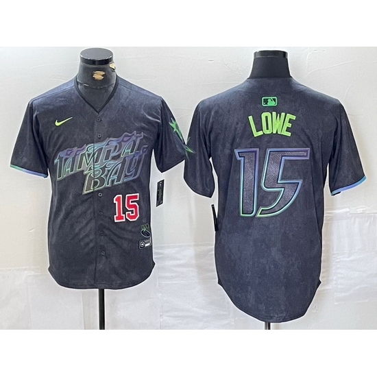 Men Tampa Bay Rays 15 Josh Lowe Charcoal 2024 City Connect Limited Stitched jerseys Men Tampa Bay Rays 15 Josh Lowe Charcoal 2024 City Connect Limited Stitched jerseys