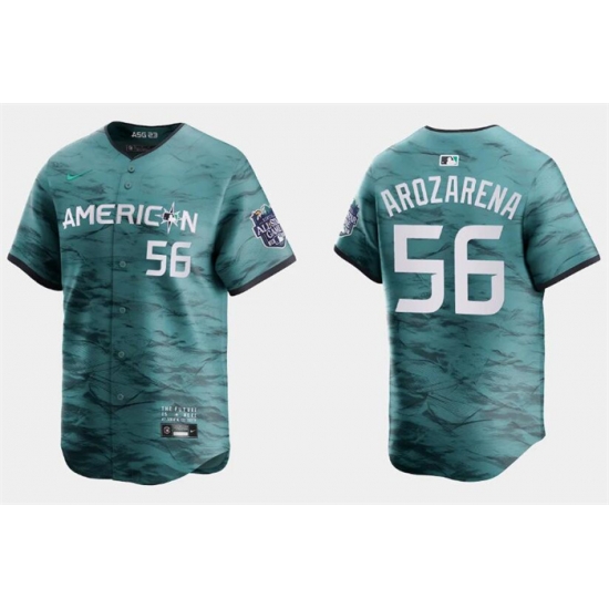Men Tampa Bay Rays 56 Randy Arozarena Teal 2023 All Star Cool Base Stitched Baseball Jersey Men Tampa Bay Rays 56 Randy Arozarena Teal 2023 All Star Cool Base Stitched Baseball Jersey