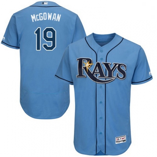 Mens Majestic Tampa Bay Rays 19 Dustin McGowan Columbia Alternate Flex Base Authentic Collection MLB Jersey Mens Majestic Tampa Bay Rays 19 Dustin McGowan Columbia Alternate Flex Base Authentic Collection MLB Jersey