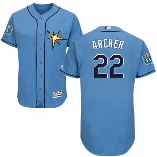 Mens Majestic Tampa Bay Rays 22 Chris Archer Light Blue Flexbase Authentic Collection MLB Jersey Mens Majestic Tampa Bay Rays 22 Chris Archer Light Blue Flexbase Authentic Collection MLB Jersey