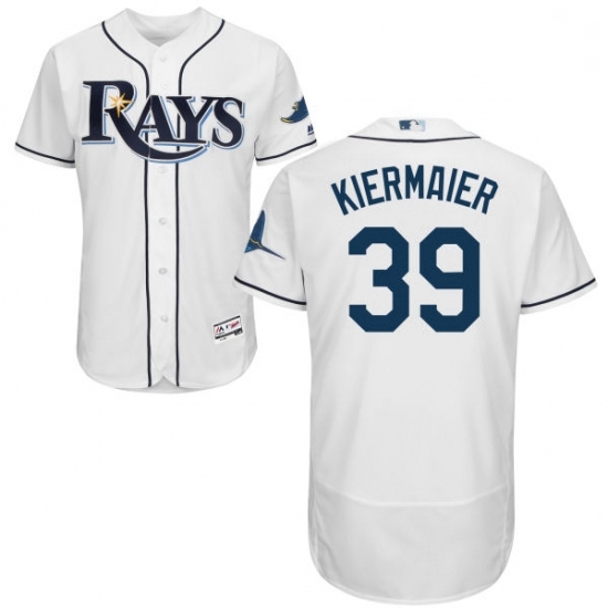 Mens Majestic Tampa Bay Rays 39 Kevin Kiermaier Home White Flexbase Authentic Collection MLB Jersey Mens Majestic Tampa Bay Rays 39 Kevin Kiermaier Home White Flexbase Authentic Collection MLB Jersey