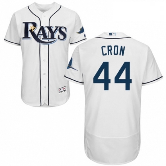 Mens Majestic Tampa Bay Rays 44 C J Cron Home White Home Flex Base Authentic Collection MLB Jersey Mens Majestic Tampa Bay Rays 44 C J Cron Home White Home Flex Base Authentic Collection MLB Jersey