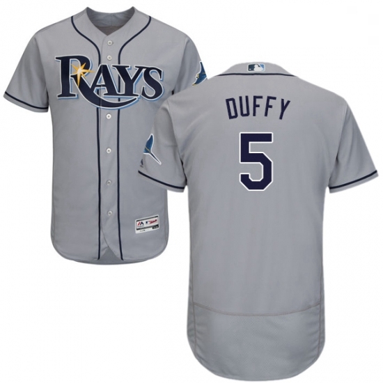 Mens Majestic Tampa Bay Rays 5 Matt Duffy Grey Flexbase Authentic Collection MLB Jersey Mens Majestic Tampa Bay Rays 5 Matt Duffy Grey Flexbase Authentic Collection MLB Jersey