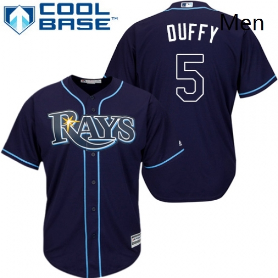 Mens Majestic Tampa Bay Rays 5 Matt Duffy Replica Navy Blue Alternate Cool Base MLB Jersey Mens Majestic Tampa Bay Rays 5 Matt Duffy Replica Navy Blue Alternate Cool Base MLB Jersey