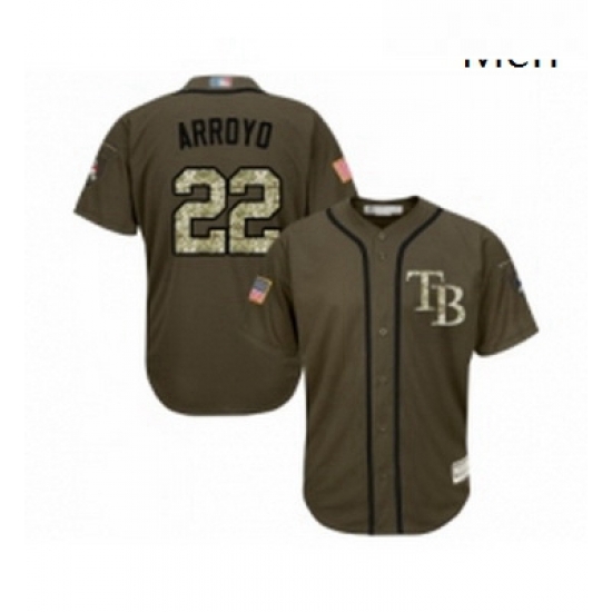 Mens Tampa Bay Rays 22 Christian Arroyo Authentic Green Salute to Service Baseball Jersey Mens Tampa Bay Rays 22 Christian Arroyo Authentic Green Salute to Service Baseball Jersey