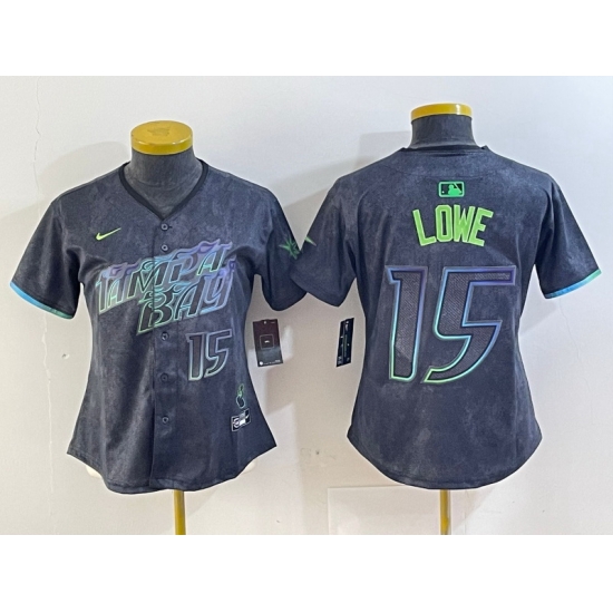 Women Tampa Bay Rays 15 Josh Lowe Charcoal 2024 City Connect Limited Stitched Baseball Jersey 4 Women Tampa Bay Rays 15 Josh Lowe Charcoal 2024 City Connect Limited Stitched Baseball Jersey 4