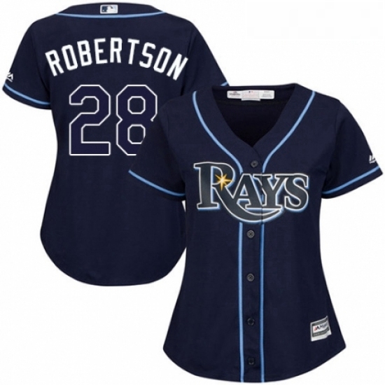 Womens Majestic Tampa Bay Rays 28 Daniel Robertson Authentic Navy Blue Alternate Cool Base MLB Jersey Womens Majestic Tampa Bay Rays 28 Daniel Robertson Authentic Navy Blue Alternate Cool Base MLB Jersey