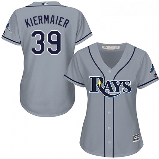 Womens Majestic Tampa Bay Rays 39 Kevin Kiermaier Replica Grey Road Cool Base MLB Jersey Womens Majestic Tampa Bay Rays 39 Kevin Kiermaier Replica Grey Road Cool Base MLB Jersey