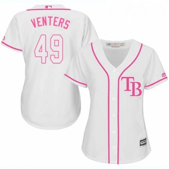 Womens Majestic Tampa Bay Rays 49 Jonny Venters Authentic White Fashion Cool Base MLB Jersey Womens Majestic Tampa Bay Rays 49 Jonny Venters Authentic White Fashion Cool Base MLB Jersey