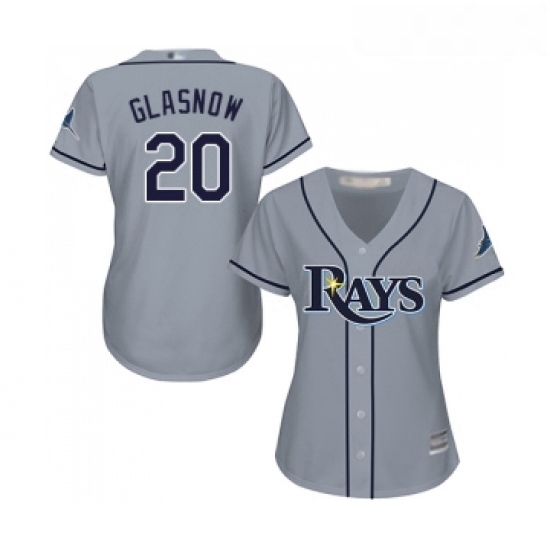 Womens Tampa Bay Rays 20 Tyler Glasnow Replica Grey Road Cool Base Baseball Jersey Womens Tampa Bay Rays 20 Tyler Glasnow Replica Grey Road Cool Base Baseball Jersey