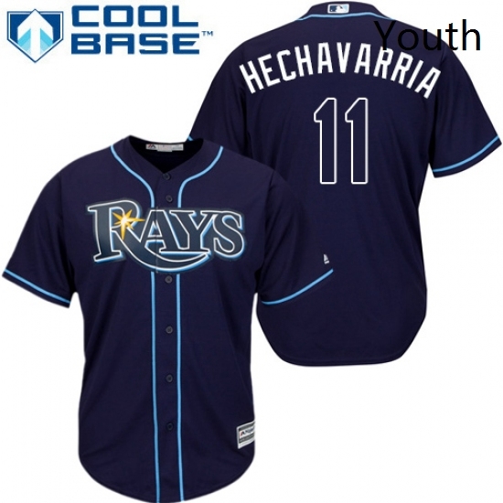 Youth Majestic Tampa Bay Rays 11 Adeiny Hechavarria Authentic Navy Blue Alternate Cool Base MLB Jersey Youth Majestic Tampa Bay Rays 11 Adeiny Hechavarria Authentic Navy Blue Alternate Cool Base MLB Jersey