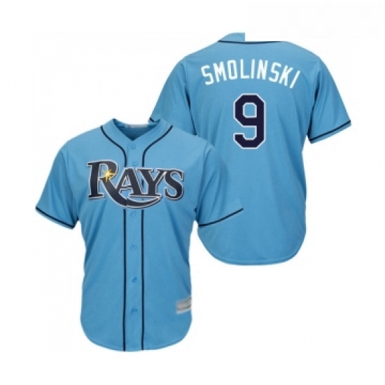 Youth Tampa Bay Rays 9 Jake Smolinski Replica Light Blue Alternate 2 Cool Base Baseball Jersey Youth Tampa Bay Rays 9 Jake Smolinski Replica Light Blue Alternate 2 Cool Base Baseball Jersey