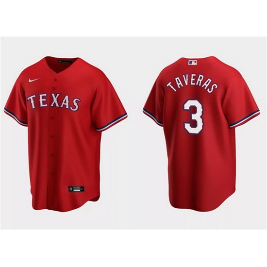 Men Texas Rangers 3 Leody Taveras Red Cool Base Stitched Baseball Jersey Men Texas Rangers 3 Leody Taveras Red Cool Base Stitched Baseball Jersey
