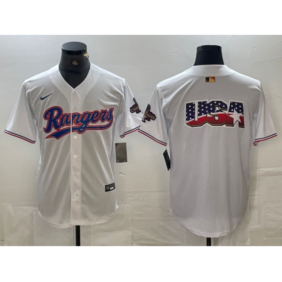 Men Texas Rangers Team Big Logo White 2024 Gold Collection Cool Base Stitched Baseball Jerseys Men Texas Rangers Team Big Logo White 2024 Gold Collection Cool Base Stitched Baseball Jerseys