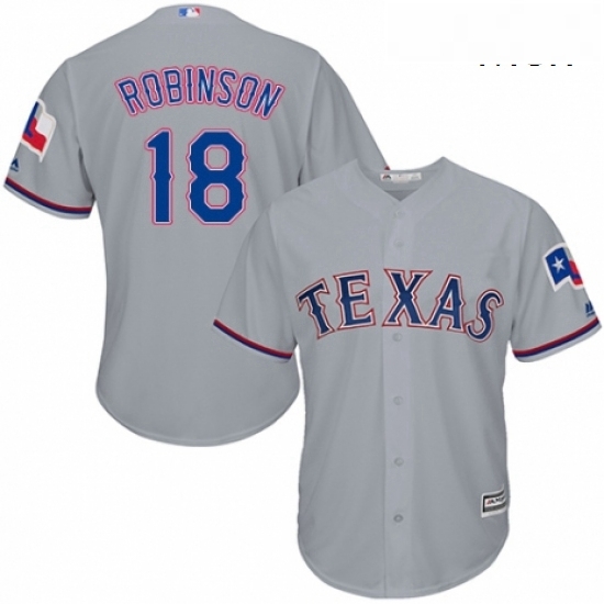 Mens Majestic Texas Rangers 18 Drew Robinson Replica Grey Road Cool Base MLB Jersey Mens Majestic Texas Rangers 18 Drew Robinson Replica Grey Road Cool Base MLB Jersey