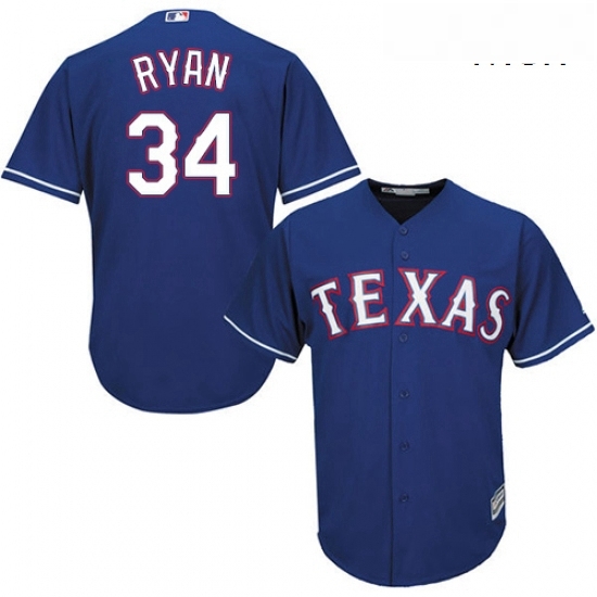 Mens Majestic Texas Rangers 34 Nolan Ryan Replica Royal Blue Alternate 2 Cool Base MLB Jersey Mens Majestic Texas Rangers 34 Nolan Ryan Replica Royal Blue Alternate 2 Cool Base MLB Jersey