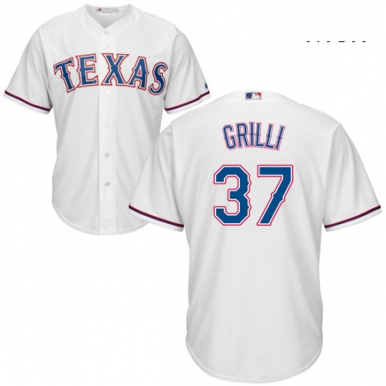 Mens Majestic Texas Rangers 37 Jason Grilli Replica White Home Cool Base MLB Jersey Mens Majestic Texas Rangers 37 Jason Grilli Replica White Home Cool Base MLB Jersey
