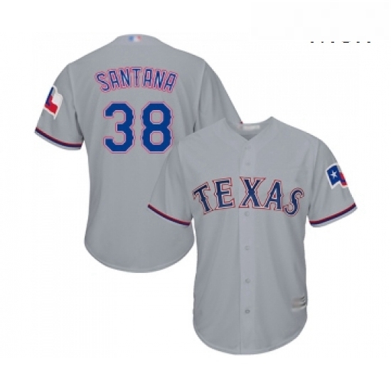 Mens Texas Rangers 38 Danny Santana Replica Grey Road Cool Base Baseball Jersey Mens Texas Rangers 38 Danny Santana Replica Grey Road Cool Base Baseball Jersey