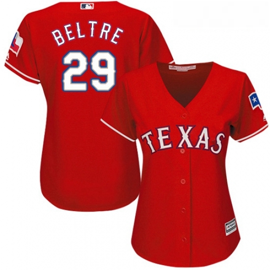 Womens Majestic Texas Rangers 29 Adrian Beltre Authentic Red Alternate Cool Base MLB Jersey Womens Majestic Texas Rangers 29 Adrian Beltre Authentic Red Alternate Cool Base MLB Jersey