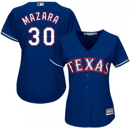 Womens Majestic Texas Rangers 30 Nomar Mazara Authentic Royal Blue Alternate 2 Cool Base MLB Jersey Womens Majestic Texas Rangers 30 Nomar Mazara Authentic Royal Blue Alternate 2 Cool Base MLB Jersey