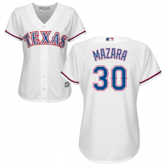 Womens Majestic Texas Rangers 30 Nomar Mazara Replica White Home Cool Base MLB Jersey Womens Majestic Texas Rangers 30 Nomar Mazara Replica White Home Cool Base MLB Jersey