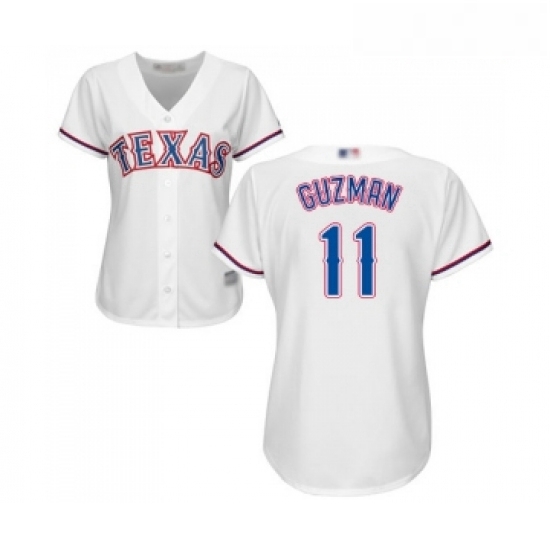 Womens Texas Rangers 11 Ronald Guzman Replica White Home Cool Base Baseball Jersey Womens Texas Rangers 11 Ronald Guzman Replica White Home Cool Base Baseball Jersey