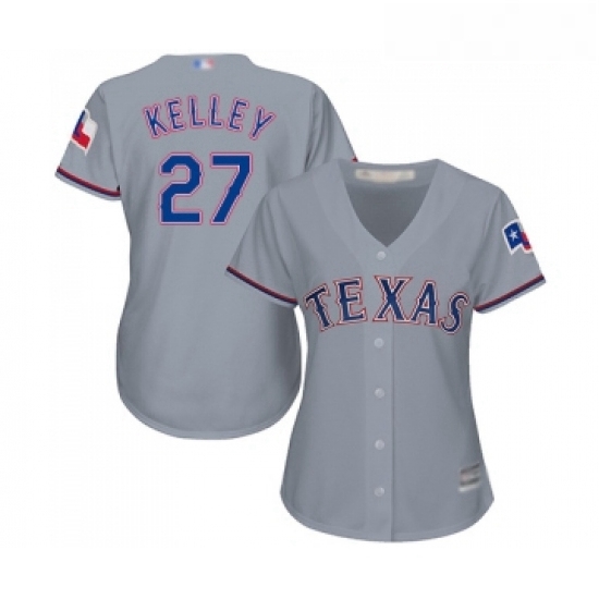 Womens Texas Rangers 27 Shawn Kelley Replica Grey Road Cool Base Baseball Jersey Womens Texas Rangers 27 Shawn Kelley Replica Grey Road Cool Base Baseball Jersey