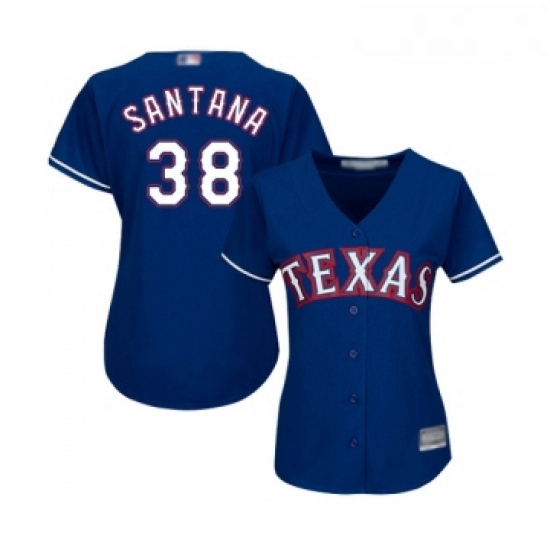 Womens Texas Rangers 38 Danny Santana Replica Royal Blue Alternate 2 Cool Base Baseball Jersey Womens Texas Rangers 38 Danny Santana Replica Royal Blue Alternate 2 Cool Base Baseball Jersey