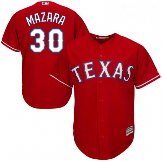 Youth Majestic Texas Rangers 30 Nomar Mazara Authentic Red Alternate Cool Base MLB Jersey Youth Majestic Texas Rangers 30 Nomar Mazara Authentic Red Alternate Cool Base MLB Jersey