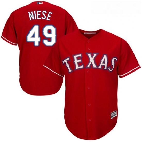 Youth Majestic Texas Rangers 49 Jon Niese Authentic Red Alternate Cool Base MLB Jersey Youth Majestic Texas Rangers 49 Jon Niese Authentic Red Alternate Cool Base MLB Jersey