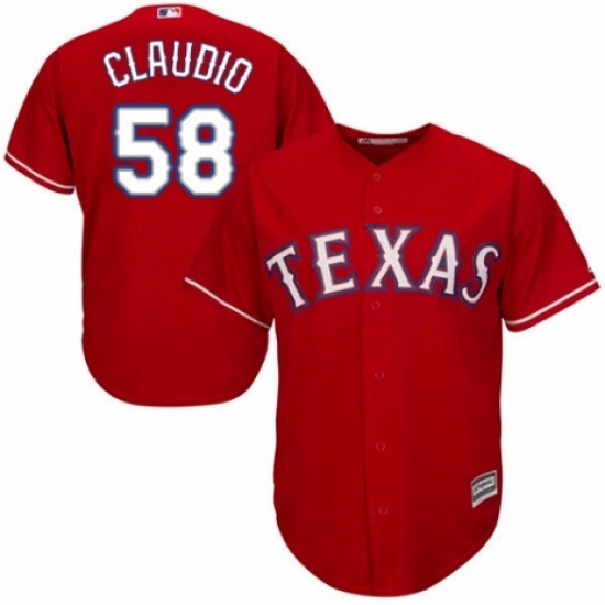 Youth Majestic Texas Rangers 58 Alex Claudio Authentic Red Alternate Cool Base MLB Jersey Youth Majestic Texas Rangers 58 Alex Claudio Authentic Red Alternate Cool Base MLB Jersey
