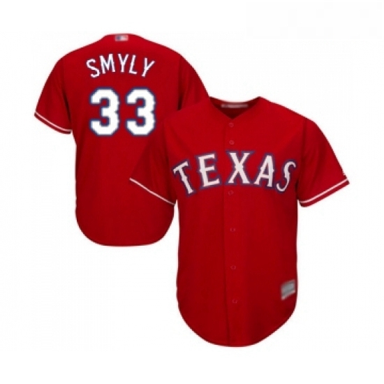 Youth Texas Rangers 33 Drew Smyly Replica Red Alternate Cool Base Baseball Jersey Youth Texas Rangers 33 Drew Smyly Replica Red Alternate Cool Base Baseball Jersey