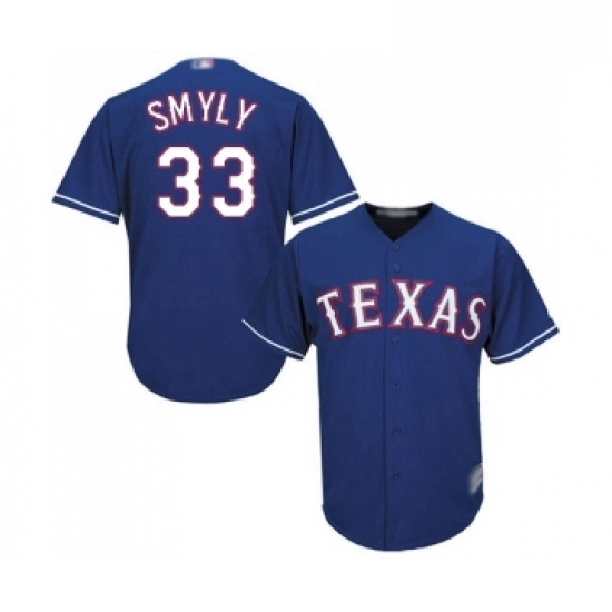Youth Texas Rangers 33 Drew Smyly Replica Royal Blue Alternate 2 Cool Base Baseball Jersey Youth Texas Rangers 33 Drew Smyly Replica Royal Blue Alternate 2 Cool Base Baseball Jersey