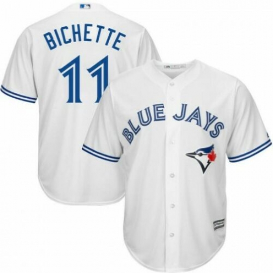 Blue Jays 11 Bo Bichette White Cool Base Jersey Blue Jays 11 Bo Bichette White Cool Base Jersey