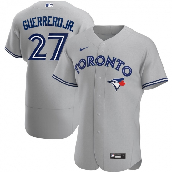 Men Toronto Blue Jays 27 Vladimir Guerrero Jr Men Nike Gray Road 2020 Flex Base Player MLB Jersey Men Toronto Blue Jays 27 Vladimir Guerrero Jr Men Nike Gray Road 2020 Flex Base Player MLB Jersey