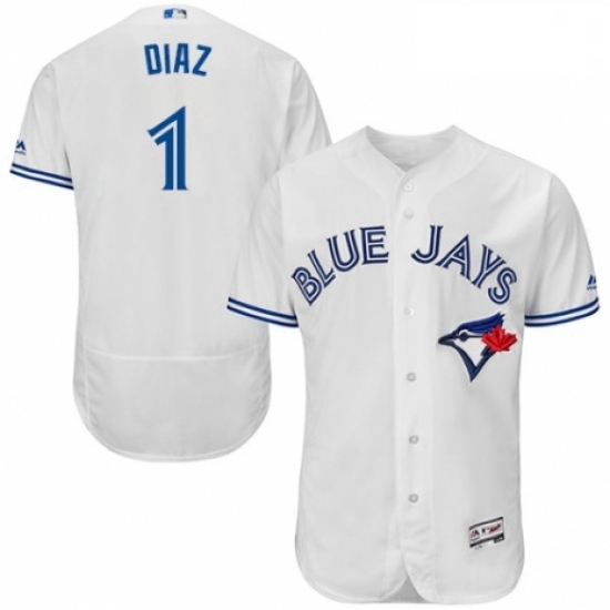 Mens Majestic Toronto Blue Jays 1 Aledmys Diaz White Home Flex Base Authentic Collection MLB Jersey Mens Majestic Toronto Blue Jays 1 Aledmys Diaz White Home Flex Base Authentic Collection MLB Jersey