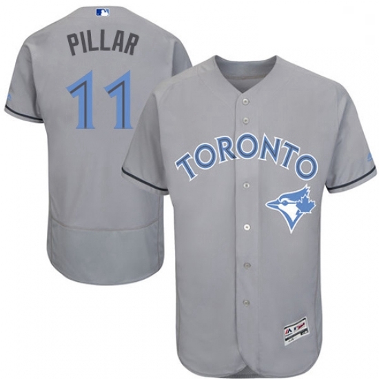 Mens Majestic Toronto Blue Jays 11 Kevin Pillar Authentic Gray 2016 Fathers Day Fashion Flex Base MLB Jersey Mens Majestic Toronto Blue Jays 11 Kevin Pillar Authentic Gray 2016 Fathers Day Fashion Flex Base MLB Jersey