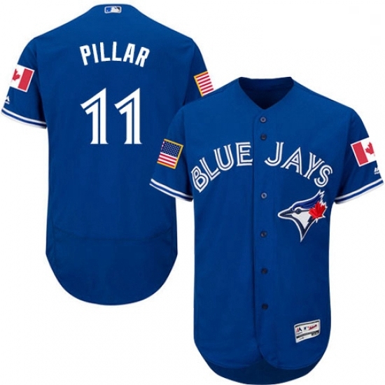 Mens Majestic Toronto Blue Jays 11 Kevin Pillar Authentic Royal Blue Fashion Stars Stripes Flex Base Jersey Mens Majestic Toronto Blue Jays 11 Kevin Pillar Authentic Royal Blue Fashion Stars Stripes Flex Base Jersey