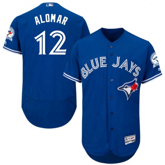 Mens Majestic Toronto Blue Jays 12 Roberto Alomar Blue Alternate Flex Base Authentic Collection MLB Jersey Mens Majestic Toronto Blue Jays 12 Roberto Alomar Blue Alternate Flex Base Authentic Collection MLB Jersey