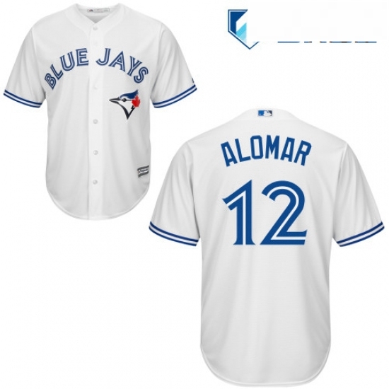 Mens Majestic Toronto Blue Jays 12 Roberto Alomar Replica White Home MLB Jersey Mens Majestic Toronto Blue Jays 12 Roberto Alomar Replica White Home MLB Jersey
