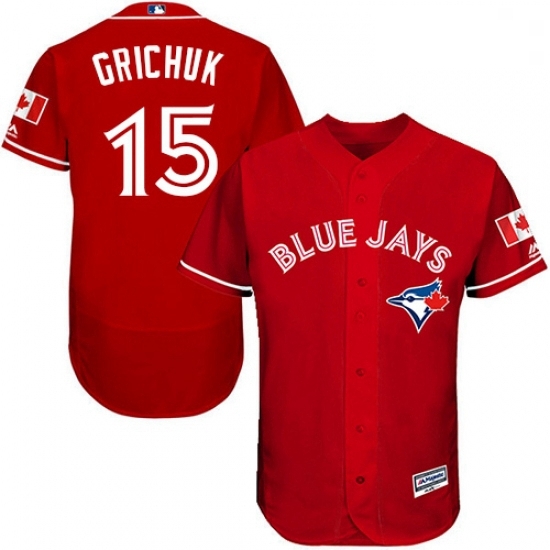Mens Majestic Toronto Blue Jays 15 Randal Grichuk Scarlet Alternate Flex Base Authentic Collection MLB Jersey Mens Majestic Toronto Blue Jays 15 Randal Grichuk Scarlet Alternate Flex Base Authentic Collection MLB Jersey