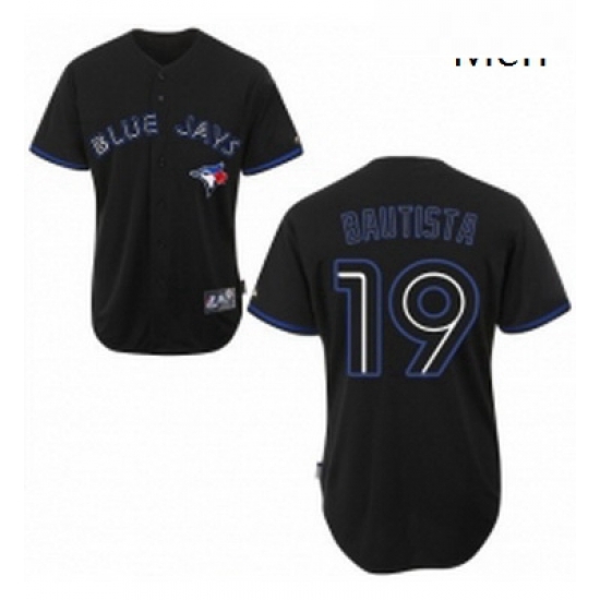 Mens Majestic Toronto Blue Jays 19 Jose Bautista Authentic Black Fashion MLB Jersey Mens Majestic Toronto Blue Jays 19 Jose Bautista Authentic Black Fashion MLB Jersey